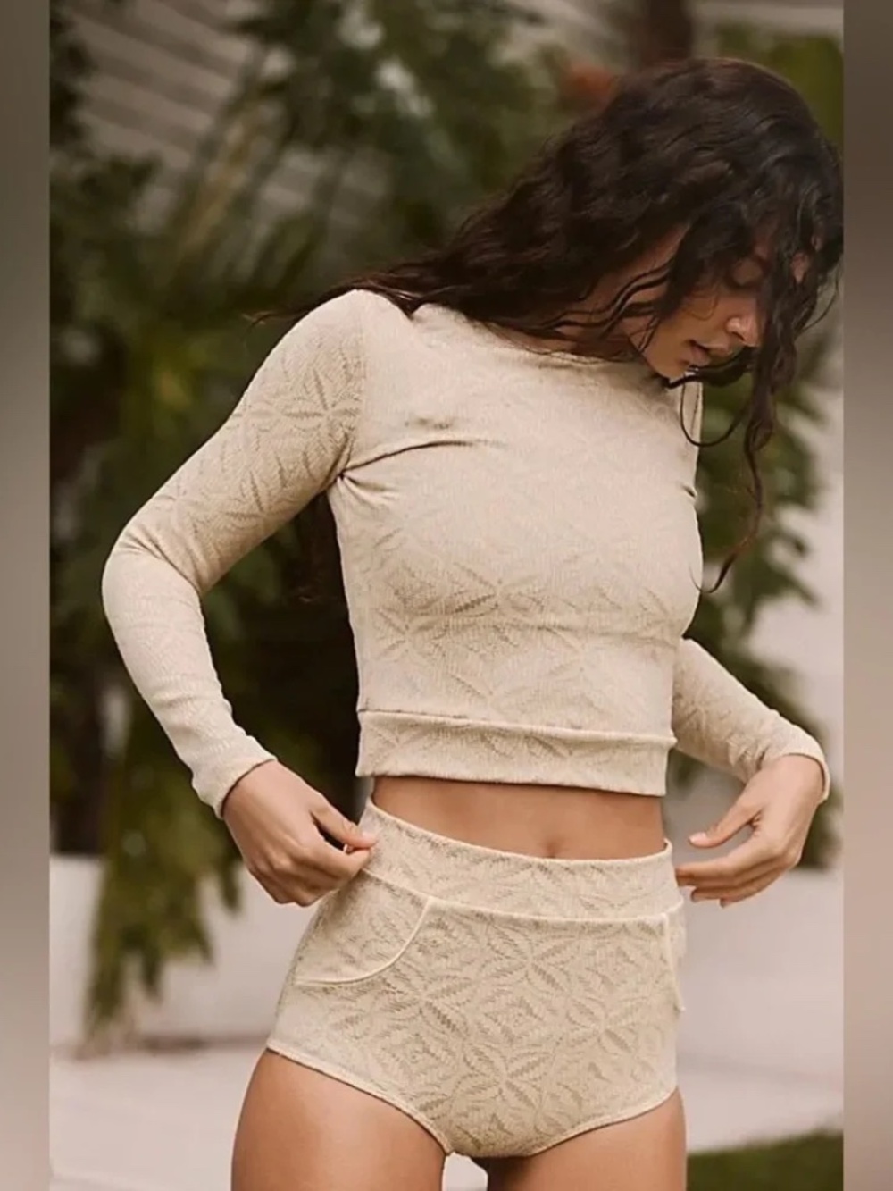 NWT Seea Free People Cropped Rashguard Swim Top Size XS - Picture 2 of 6